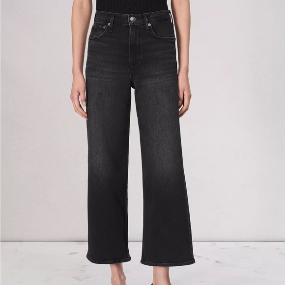 Rag & Bone Andi High-Rise Ankle Wide Leg Denim Jeans Size 27 - Picture 2 of 16